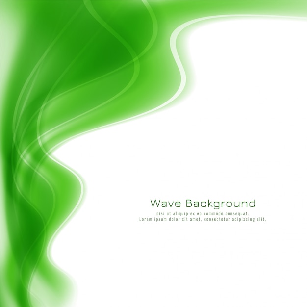 Abstract green wave background