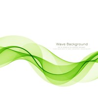 Abstract green wave business background