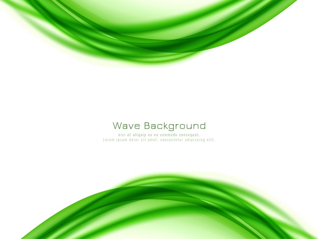 抽象的な緑の波のデザインの背景