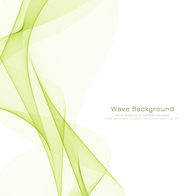 Free vector abstract green wave elegant background