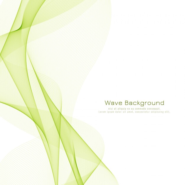 Abstract green wave elegant background