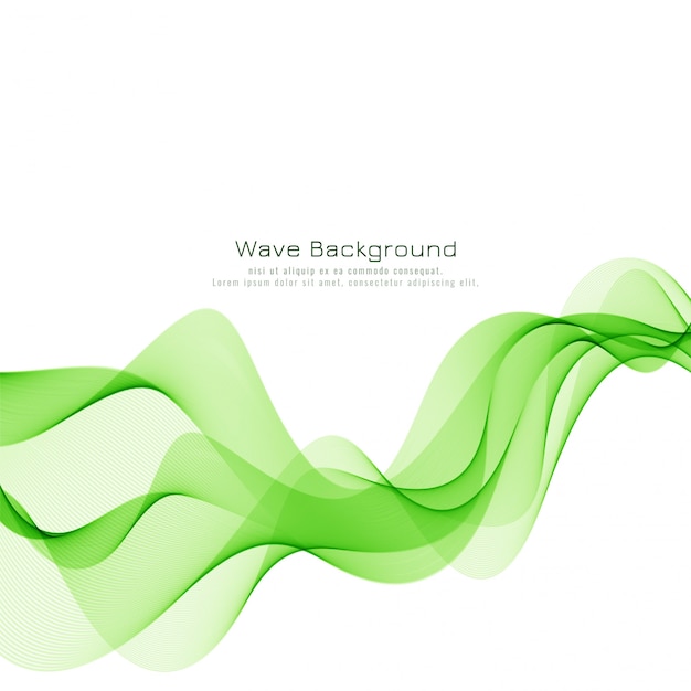Abstract green wave modern background 