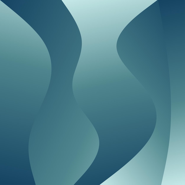 Бесплатное векторное изображение Абстрактные зеленые волны фон динамическая композиция форм векторная иллюстрация