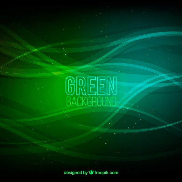 Abstract green wavy background