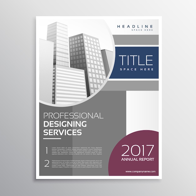 Abstract grey business brochure template