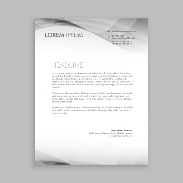 Free vector abstract grey business letterhead