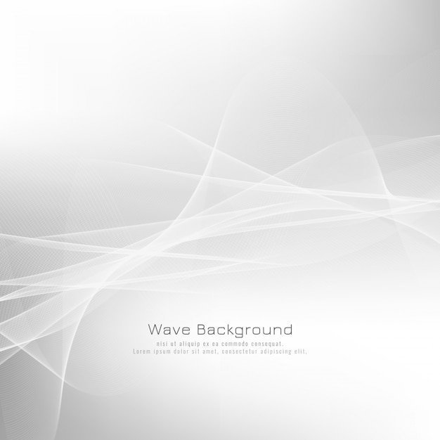 Бесплатное векторное изображение Абстрактный фон с серой волной