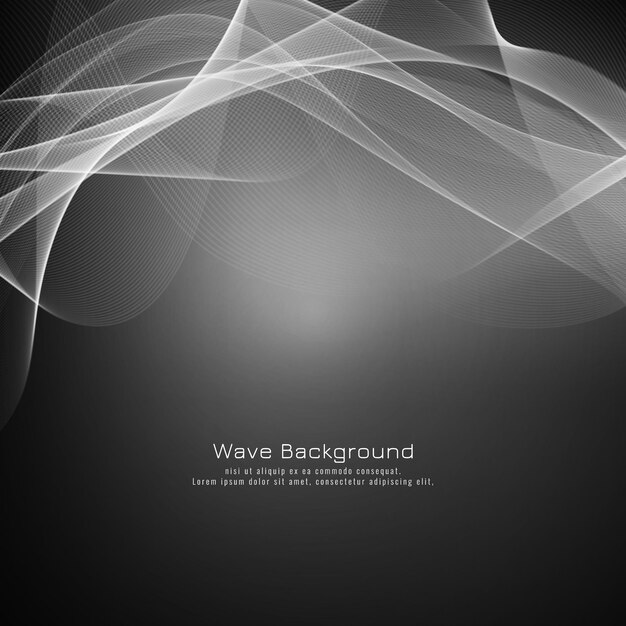Abstract grey wave elegant background