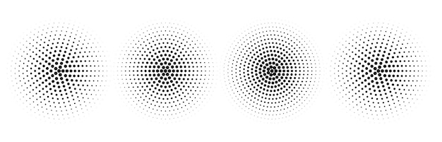 Abstract grunge halftone circles background design