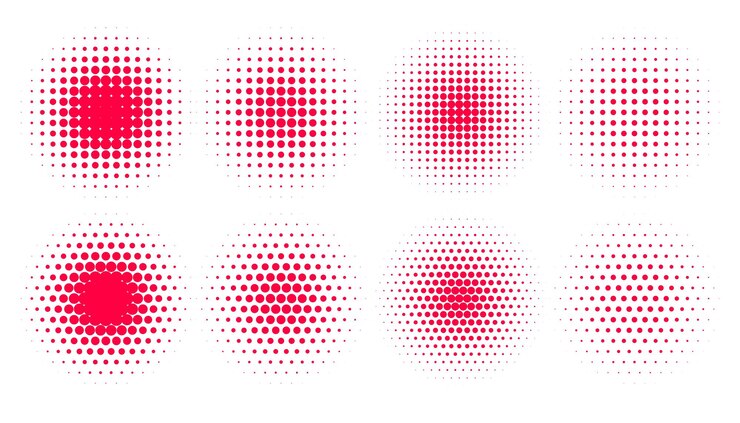 無料Vector 抽象的なグランジ ハーフトーン ピンク サークル背景デザインのベクトル