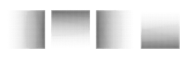 Abstract grunge halftone square shapes background design vector