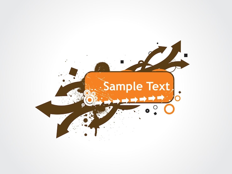 Free Vector abstract grunge sample text banner design