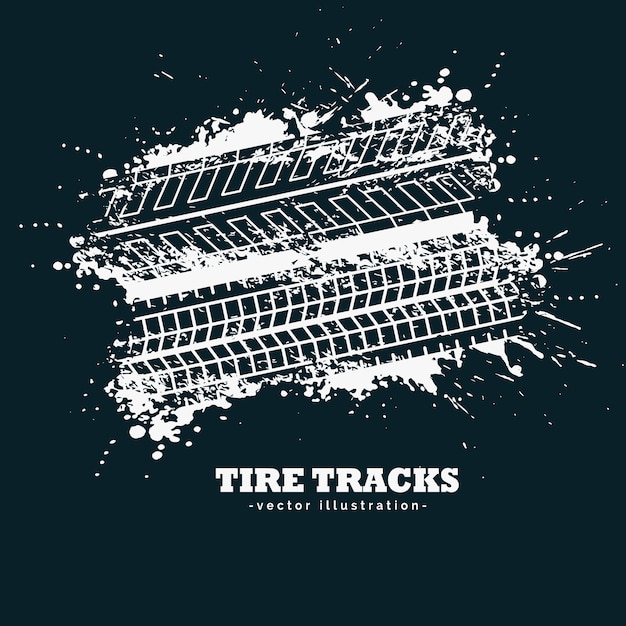 Free vector abstract grunge tire track marks