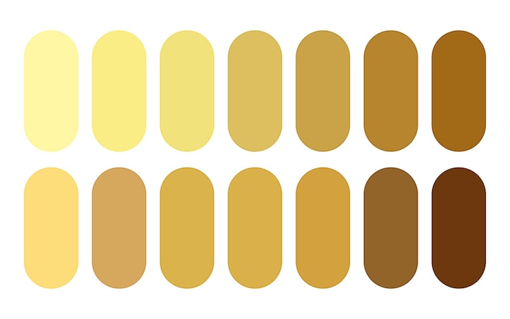 Free Vector abstract gulden color palette banner in set for trendy design