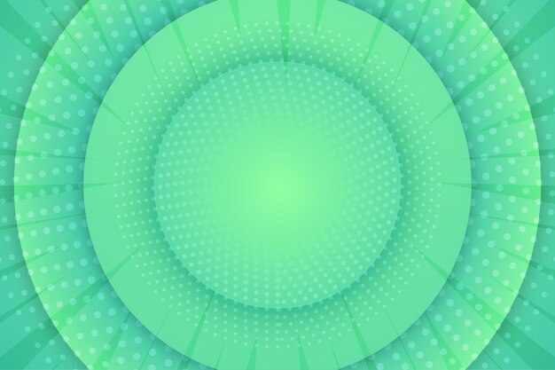 Abstract halftone background circular green