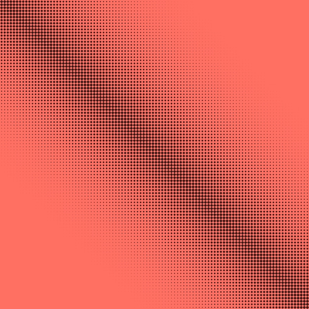 Abstract halftone dots background in coral colour