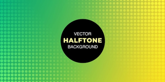 Abstract Halftone Effect Green Yellow Background Multipurpose Design Banner