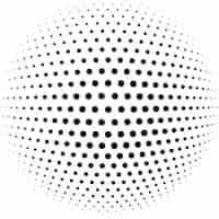 Free vector abstract halftone sphere vector background