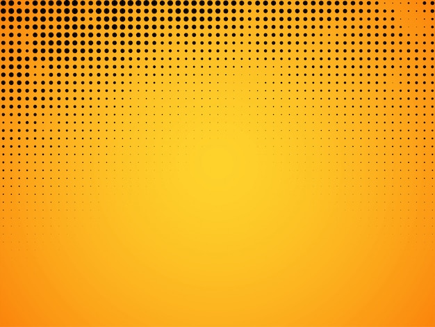 無料ベクター 抽象的なハーフトーンの黄色の背景