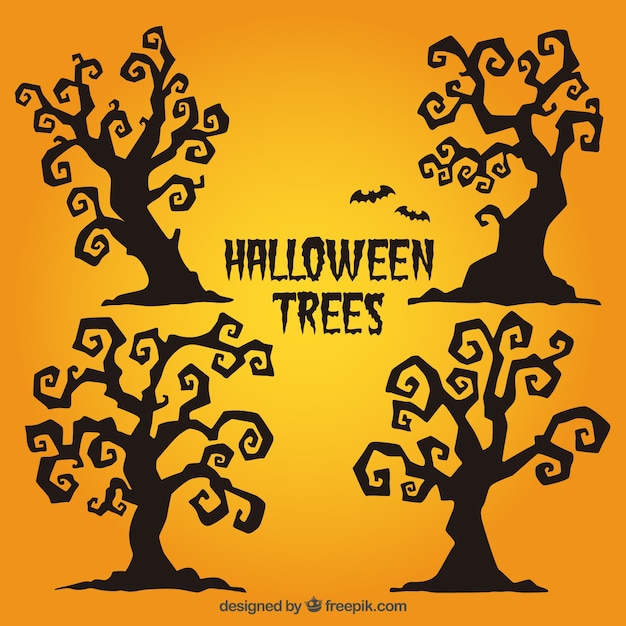 Abstract halloween trees