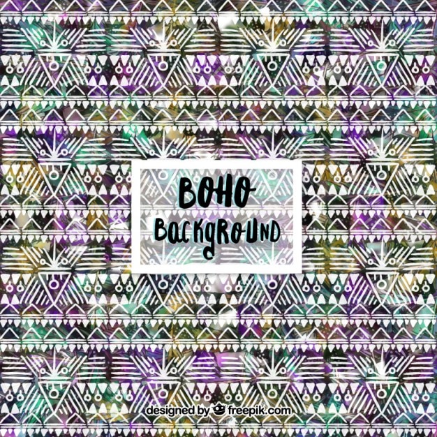 Free vector abstract hand drawn boho style background