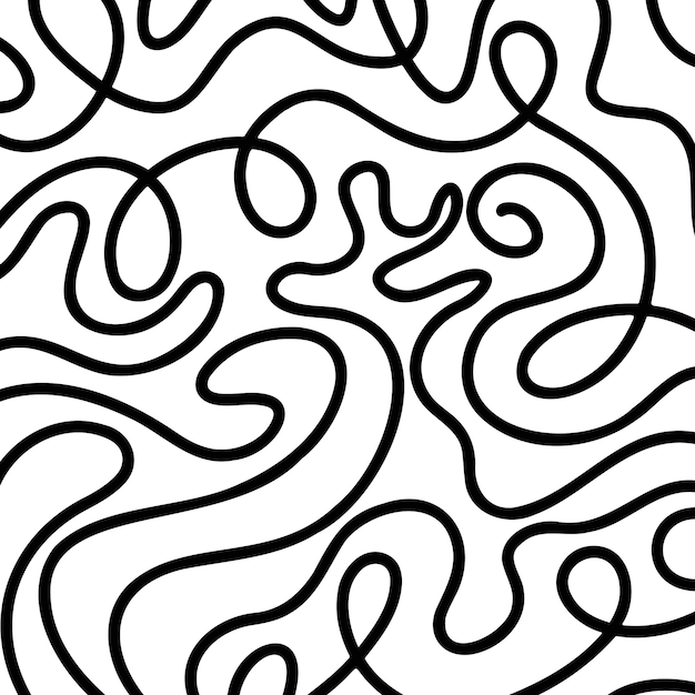 Abstract hand drawn doodle swirl pattern design
