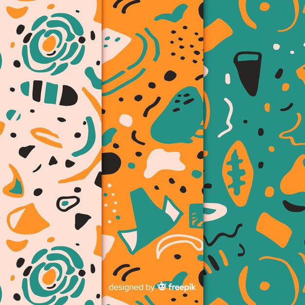 Abstract hand drawn pattern pack