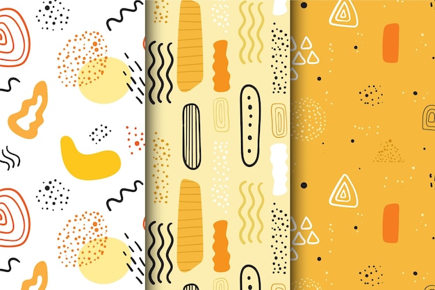 Abstract hand drawn pattern pack