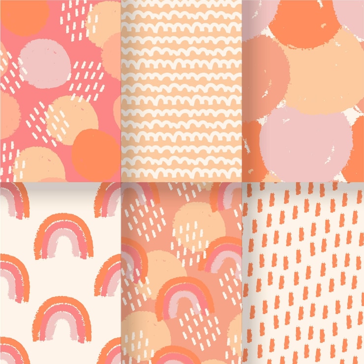 Free Vector abstract hand drawn patterns template