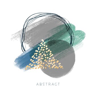 Abstract hand painted composition hand drawn vector art