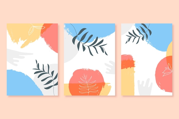 Abstract handdrawn minimal composition covers collection