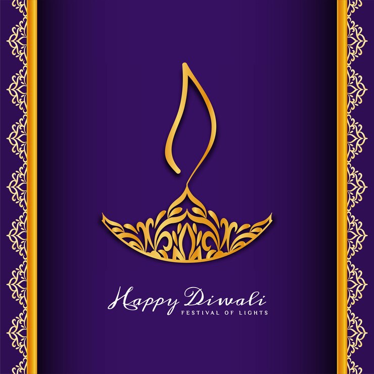 Free Vector abstract happy diwali artistic background
