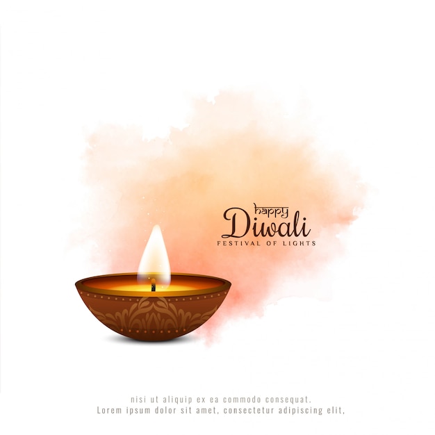 Abstract Happy Diwali festival soft color background