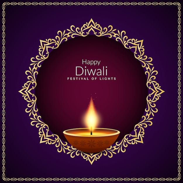 Free vector abstract happy diwali indian festival background design