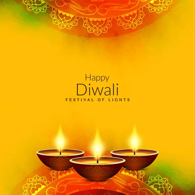 Абстрактные Happy Diwali религиозные приветствие фон