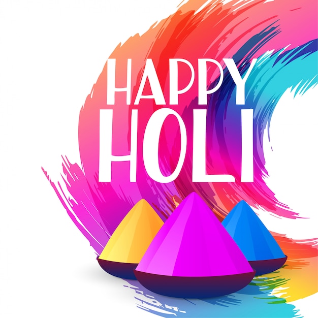 Abstract happy holi colorful background