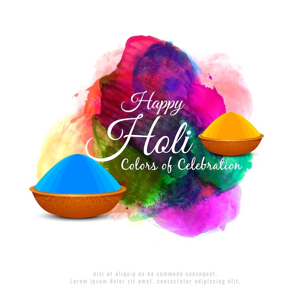 Abstract happy holi colorful background