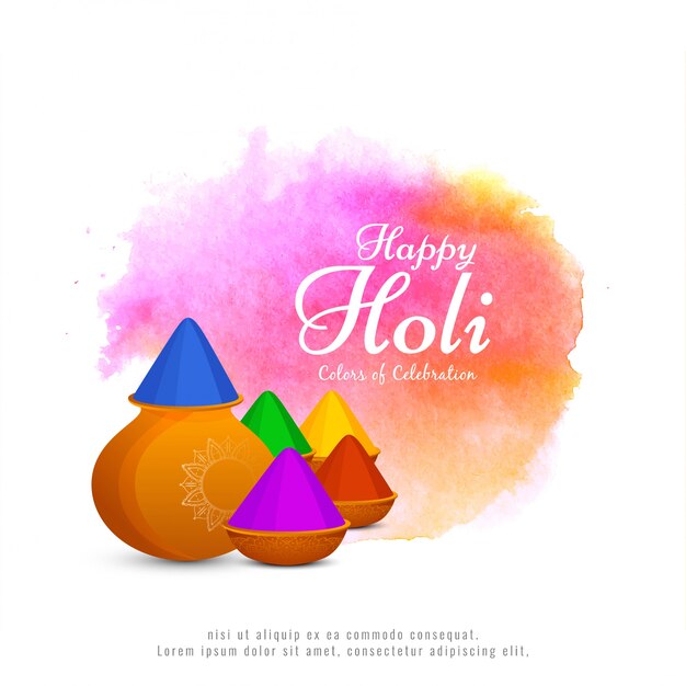 Abstract Happy Holi festival celebration background