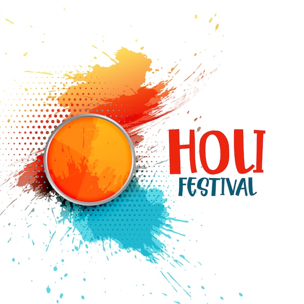 Free vector abstract happy holi festival of colors background