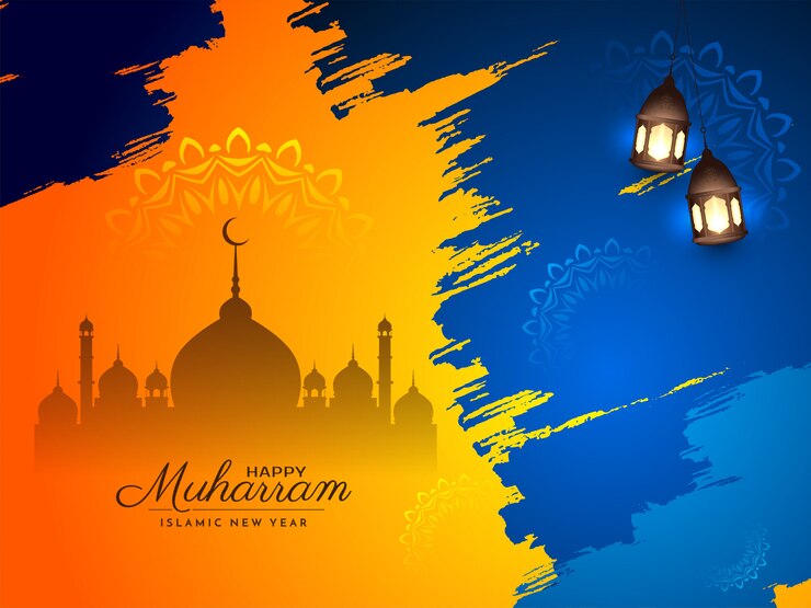 Free Vector abstract happy muharram religious background