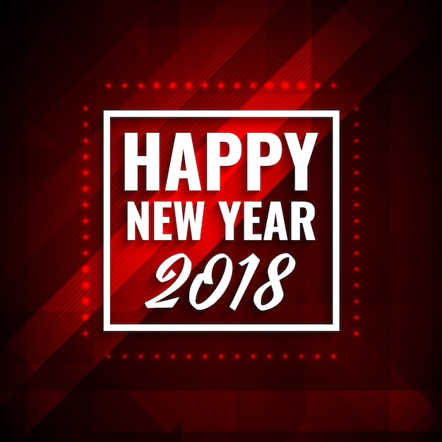 Abstract Happy New Year 2018 stylish background