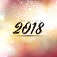 Free vector abstract happy new year 2018 stylish background