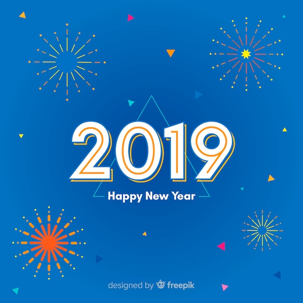抽象的な幸せな新年2019の背景