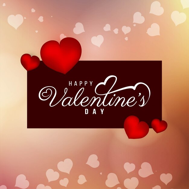 Abstract Happy Valentine's day beautiful background