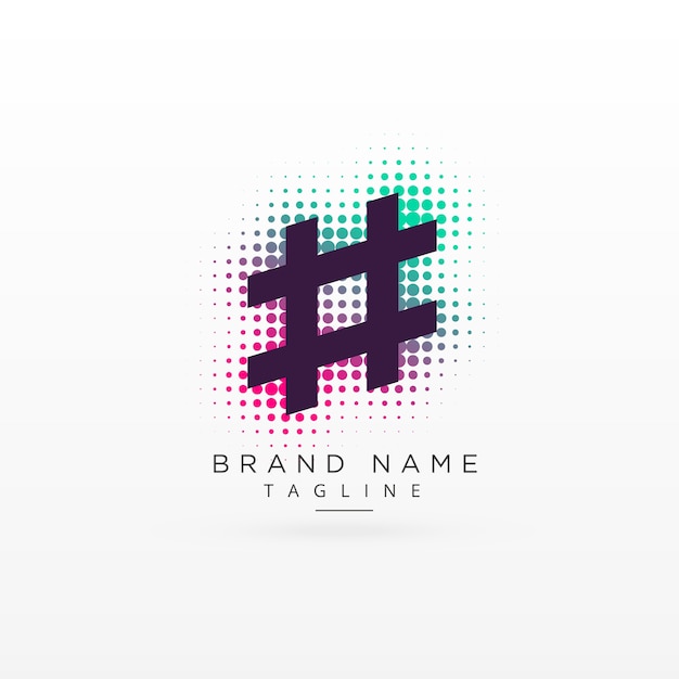 Free vector abstract hashtag logo design