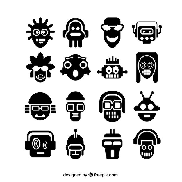 Free vector abstract head icons
