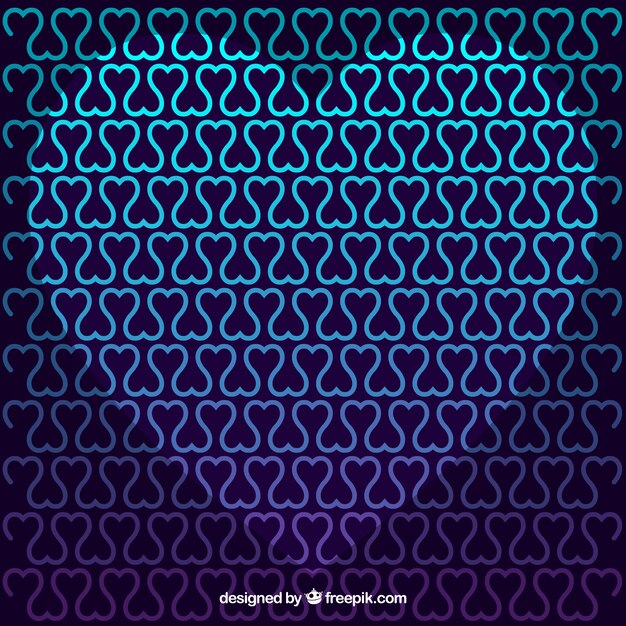 Abstract hearts background in blue tones