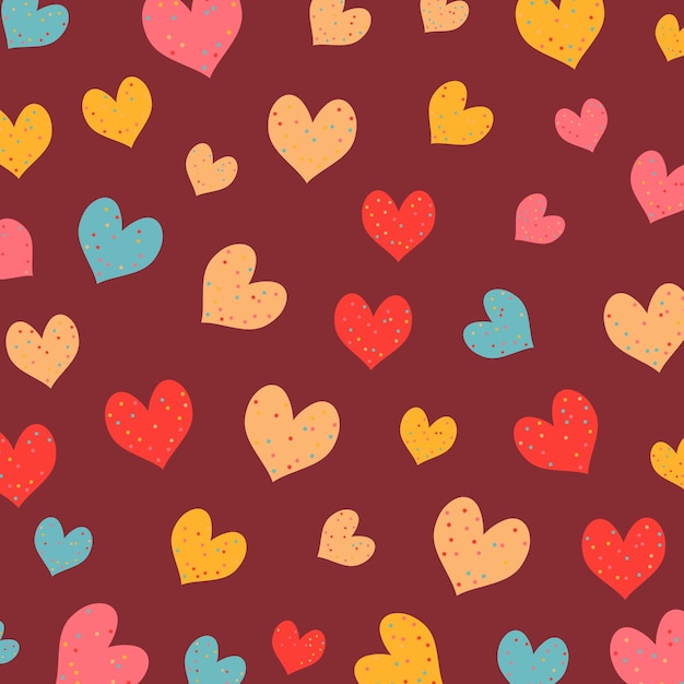 Free vector abstract hearts pattern for valentines day