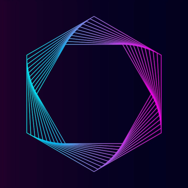 Free vector abstract hexagon geometric element vector