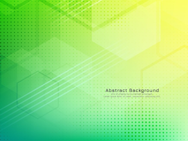 Free vector abstract hexagon style green color geometric background